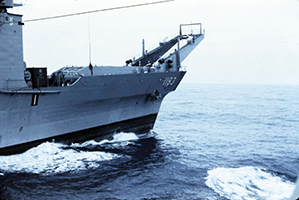 High-line personal transfer at Sea